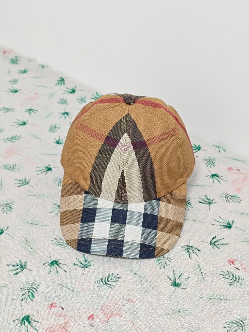 Burberry Check Cotton Baseball Cap, Dark Birch Brown Tartan Hat